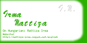 irma mattiza business card